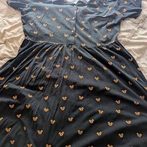 Women's Black Dress with Gold Accents